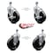 Service Caster 5 Inch Soft Rubber Wheel Swivel 1/2 Inch Threaded Stem Caster Brakes SCC, 2PK SCC-TS20S514-SRS-121315-2-TLB-2 - alternate 6
